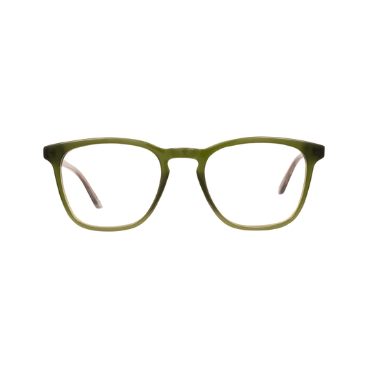 The Evan Men’s Rounded Glasses - Front View - Green Color